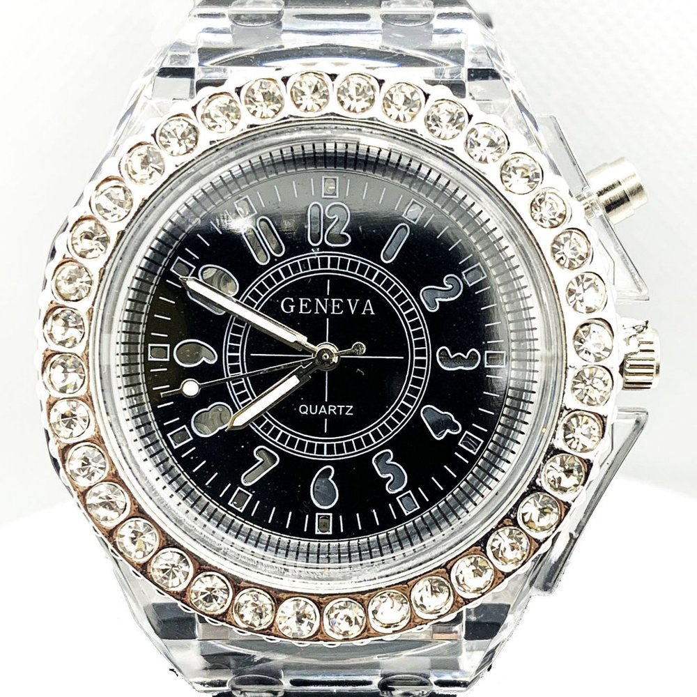 Hot Selling Multicolor LED Fashion Watch Black